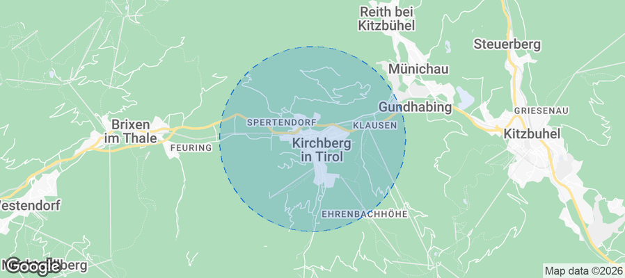 Kirchberg in Tirol Airbnb map
